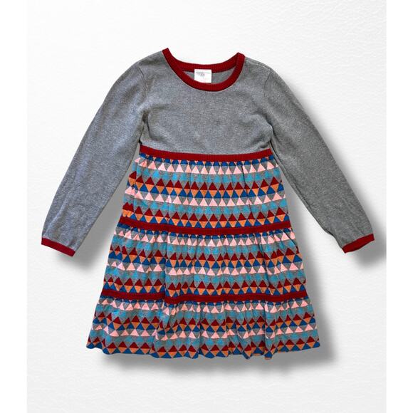 Hanna Andersson Geo Twirly Sweater Dress, Size 8 - Picture 6 of 8